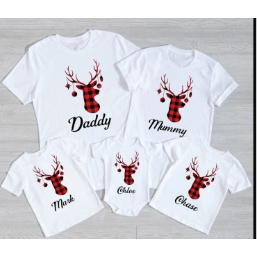 Personalised Family Christmas T-shirts